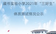 2021年藏书实验小学“三好生”体质测试成绩公示